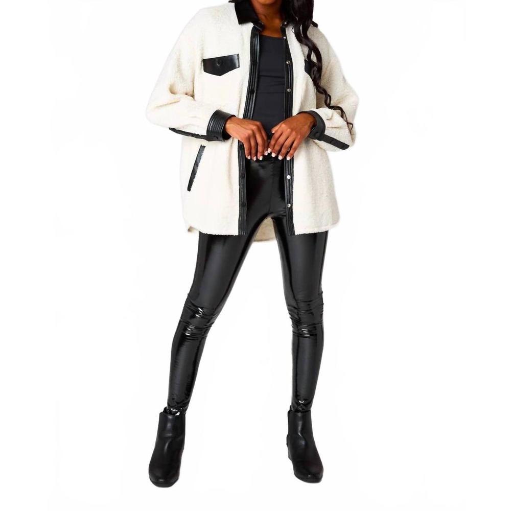 NEW BUDDYLOVE rowen sherpa shacket in white
